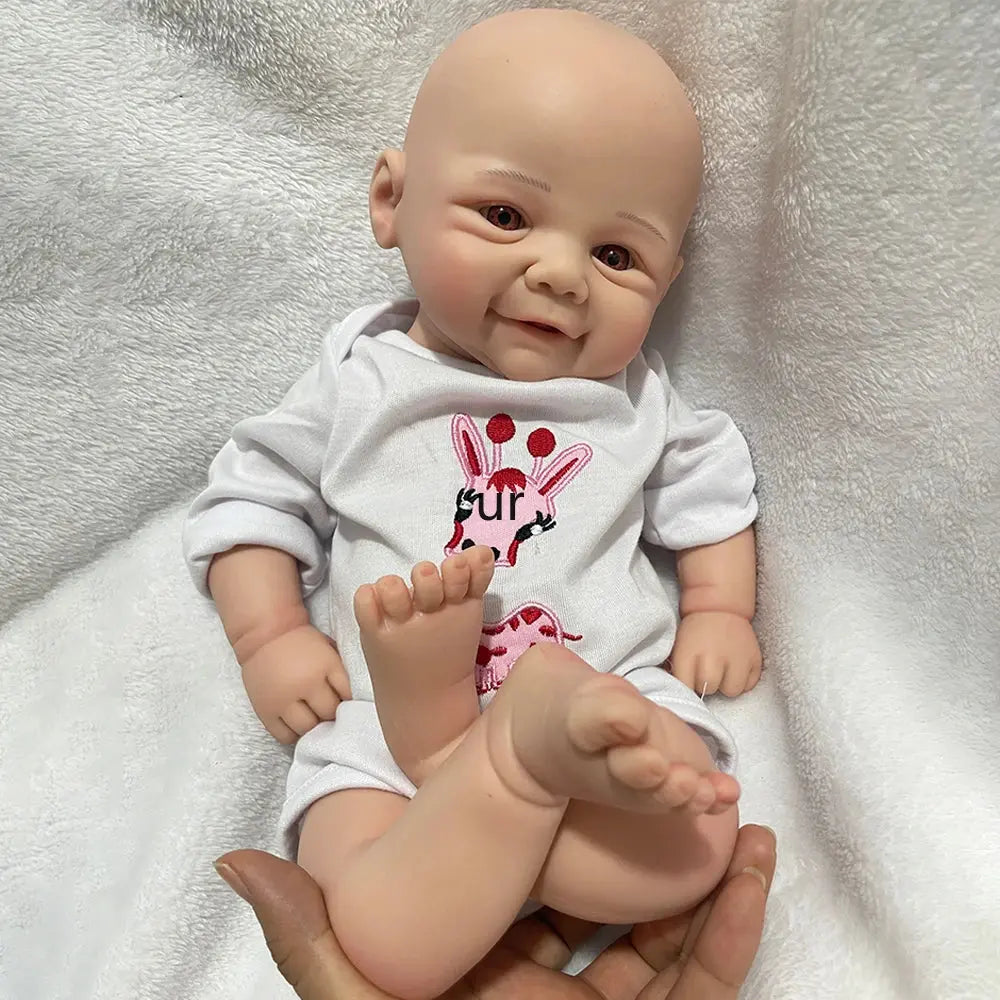 16" Cuddly Full Body Platinum Silicone Reborn Baby Girl Handmade Artist Paint Soft Washable Rebirth Doll Christmas Gift lifelikesiliconereborns.com