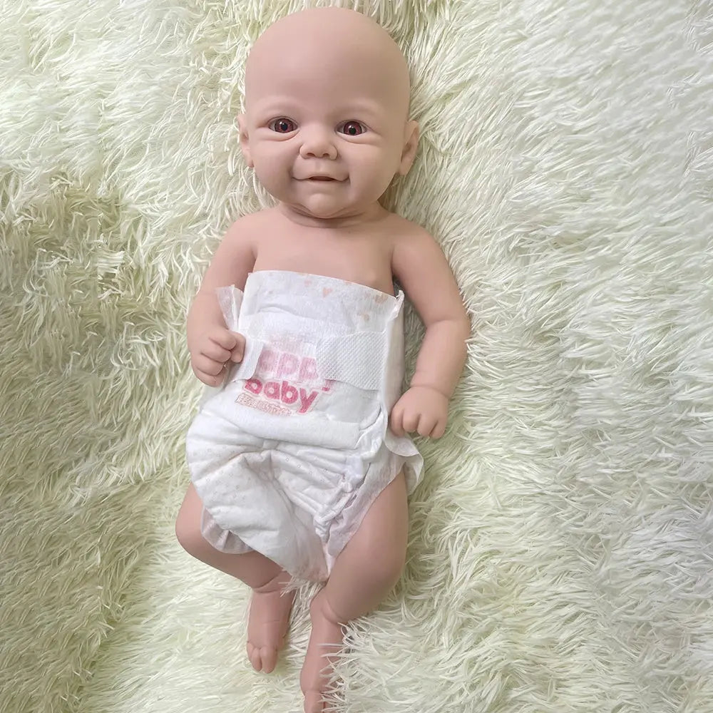 16" Cuddly Full Body Platinum Silicone Reborn Baby Girl Handmade Artist Paint Soft Washable Rebirth Doll Christmas Gift lifelikesiliconereborns.com