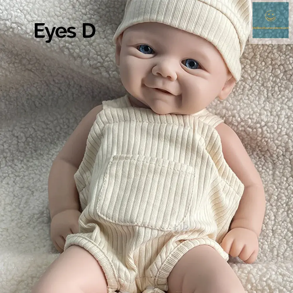 17-Inch Full Solid Platinum Silicone Reborn Baby Doll Lifelike Washable Girl Doll with Realistic Eyes 1:1 Size Weight Vivienne lifelikesiliconereborns.com