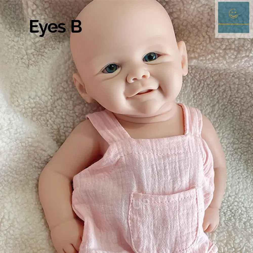 17-Inch Full Solid Platinum Silicone Reborn Baby Doll Lifelike Washable Girl Doll with Realistic Eyes 1:1 Size Weight Vivienne lifelikesiliconereborns.com