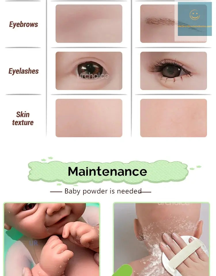 17-Inch Full Solid Platinum Silicone Reborn Baby Doll Lifelike Washable Girl Doll with Realistic Eyes 1:1 Size Weight Vivienne lifelikesiliconereborns.com