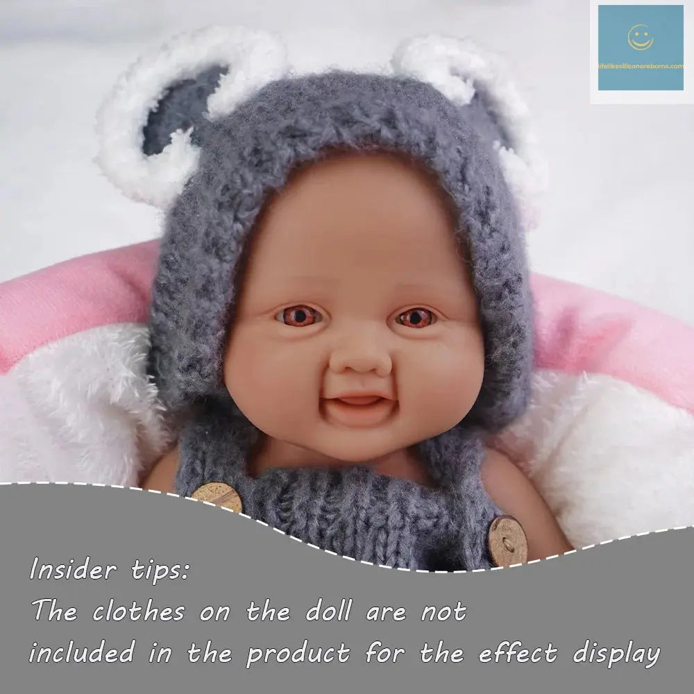 17.3-inch stunning smile with open eyes! Medical grade solid silicone reborn baby 2.4kg ultra realistic skin touch lifelikesiliconereborns.com