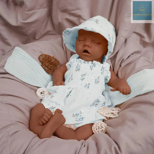 17.5-inch full body silicone lifelike sleeping baby, great value birthday gift for babies lifelikesiliconereborns.com
