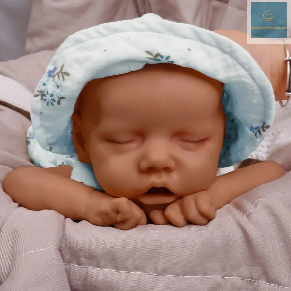 17.5-inch full body silicone lifelike sleeping baby, great value birthday gift for babies lifelikesiliconereborns.com