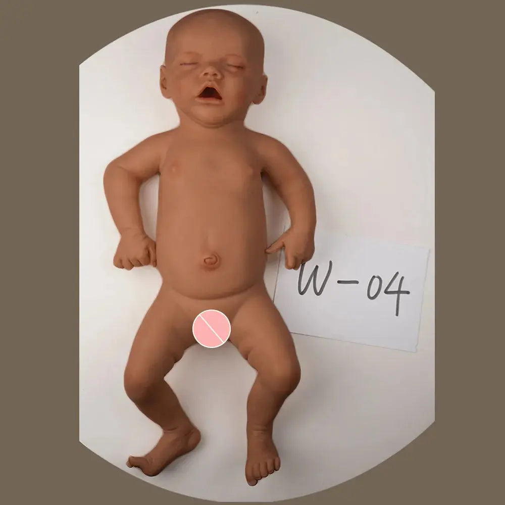 17.5-inch full body silicone lifelike sleeping baby, great value birthday gift for babies lifelikesiliconereborns.com
