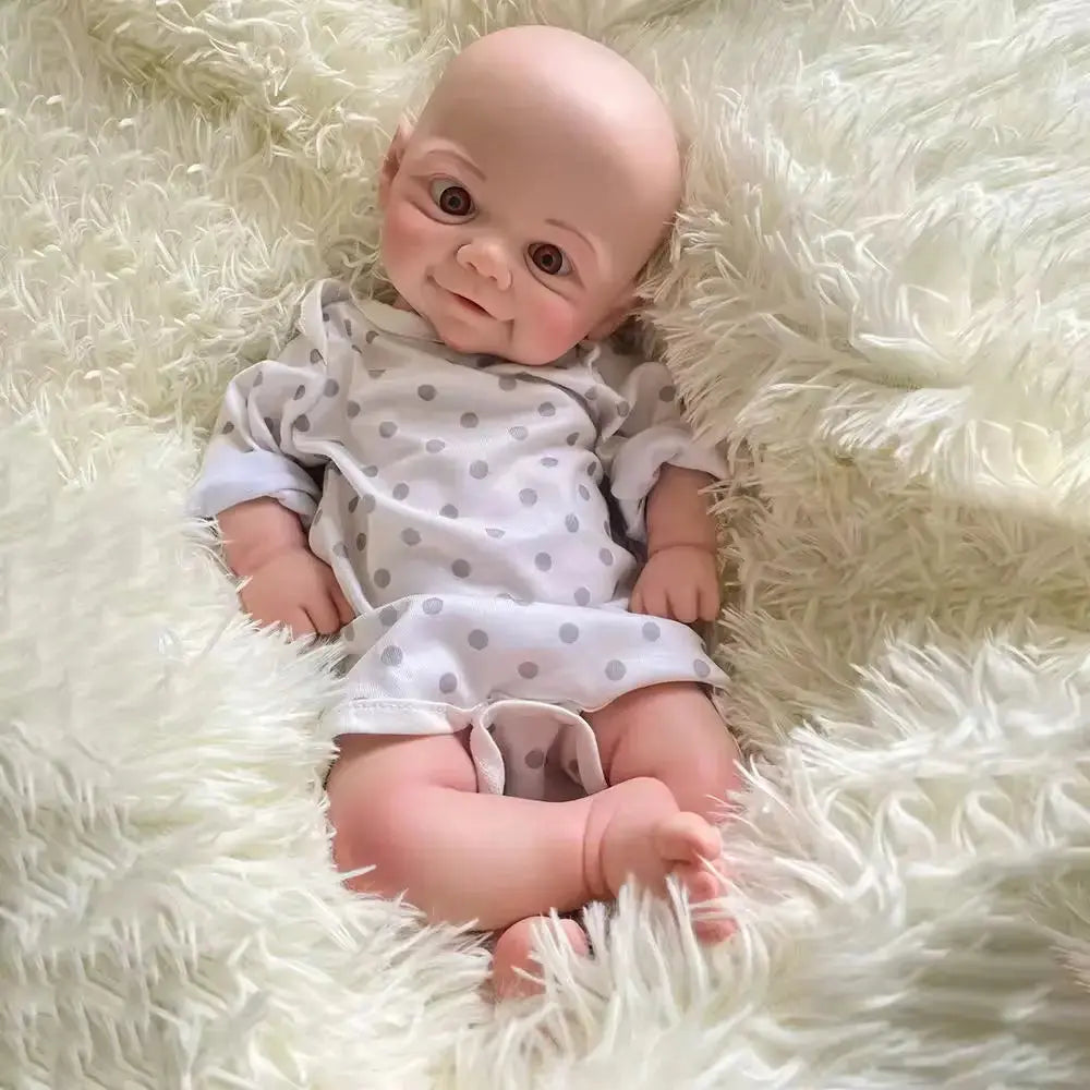 17Inch 43cm Handmade Painted Full Body Silicone Reborn Baby Soft Lifelike Newborn Flexible Reborn Girl Doll Collectibles Toys lifelikesiliconereborns.com