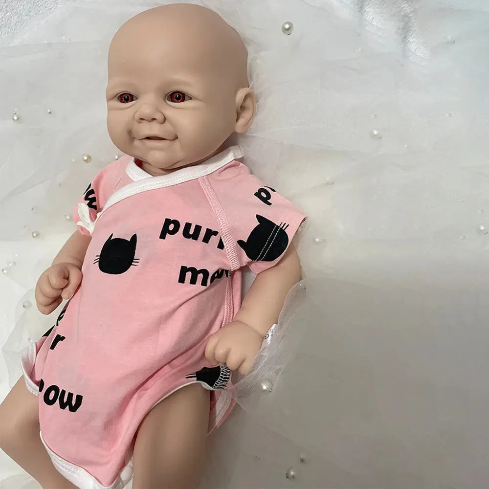 17Inch 43cm Unpainted Full Body Silicone Reborn Baby Girl Dolls Lifelike Newborn Bebe Soft Handmade Dolls for Children Gift Toys lifelikesiliconereborns.com