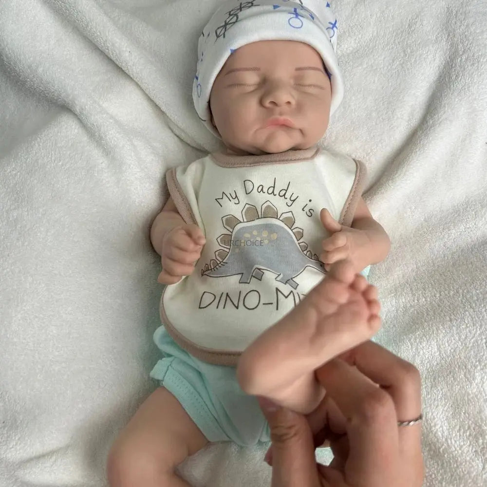 17Inch Asleep Silicone Reborn Baby Boy Levi Full Body Soft Realistic Weighted Doll for Anxiety & Emotional Support Kids Toy lifelikesiliconereborns.com