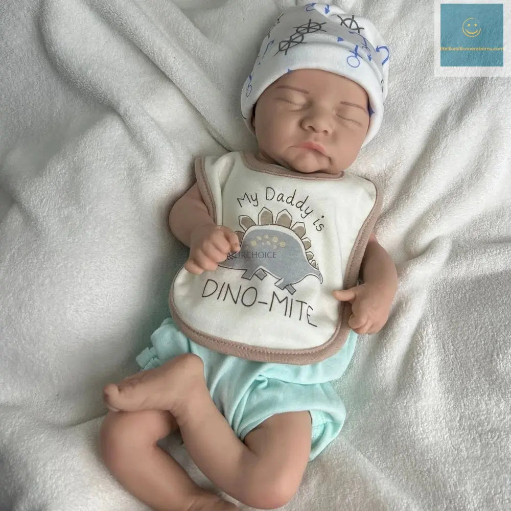 17Inch Asleep Silicone Reborn Baby Boy Levi Full Body Soft Realistic Weighted Doll for Anxiety & Emotional Support Kids Toy lifelikesiliconereborns.com