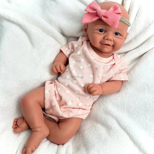 17Inch Baby Girl Vivienne Washable Silicone Reborn Baby Soft Touch Feeling Handmade Doll for Children Gift for Dementia Patients lifelikesiliconereborns.com
