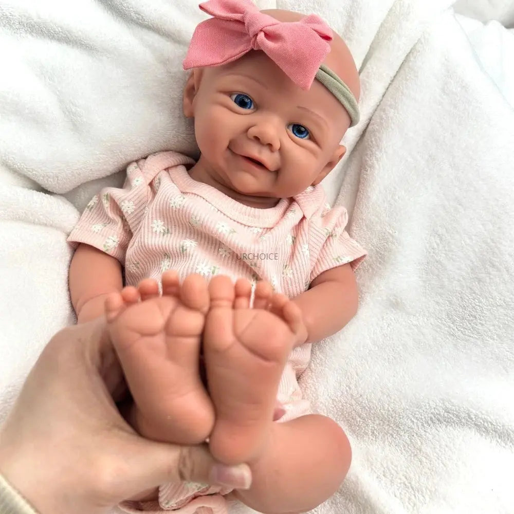 17Inch Baby Girl Vivienne Washable Silicone Reborn Baby Soft Touch Feeling Handmade Doll for Children Gift for Dementia Patients lifelikesiliconereborns.com