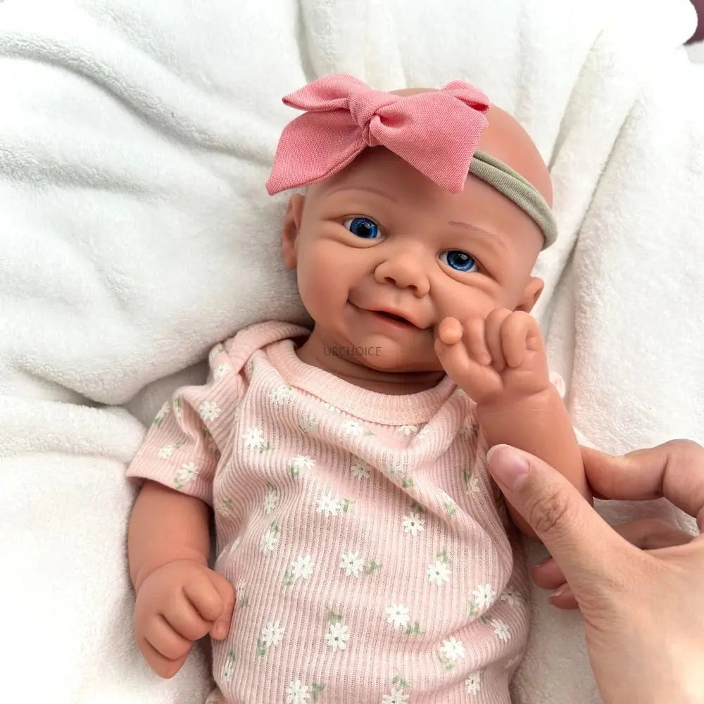 17Inch Baby Girl Vivienne Washable Silicone Reborn Baby Soft Touch Feeling Handmade Doll for Children Gift for Dementia Patients lifelikesiliconereborns.com