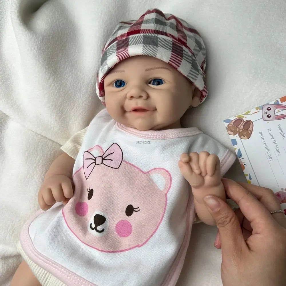 17Inch Baby Girl Vivienne Washable Silicone Reborn Baby Soft Touch Feeling Handmade Doll for Children Gift for Dementia Patients lifelikesiliconereborns.com