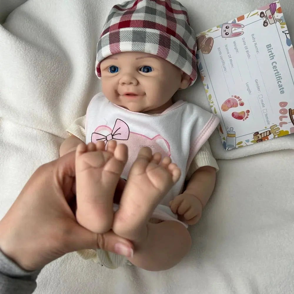 17Inch Baby Girl Vivienne Washable Silicone Reborn Baby Soft Touch Feeling Handmade Doll for Children Gift for Dementia Patients lifelikesiliconereborns.com
