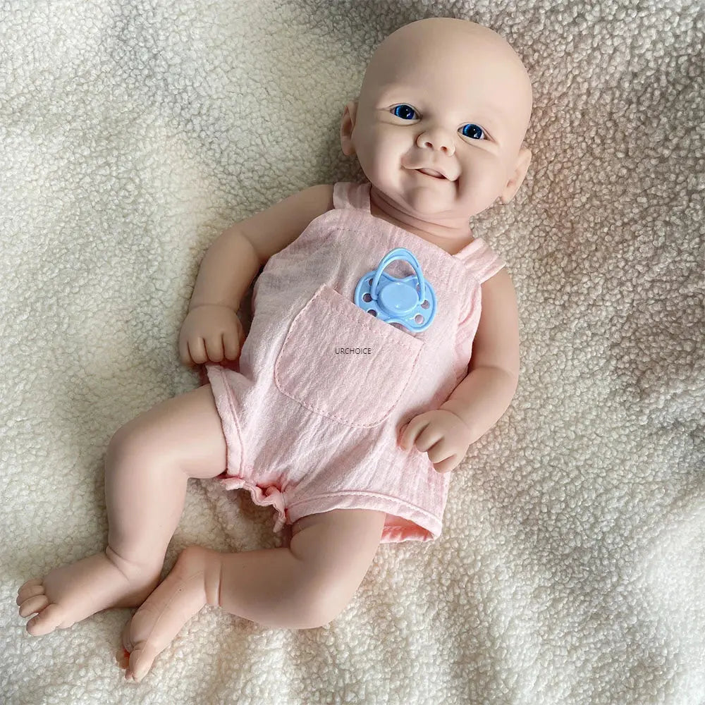 17Inch Baby Girl Vivienne Washable Silicone Reborn Baby Soft Touch Feeling Handmade Doll for Children Gift for Dementia Patients lifelikesiliconereborns.com