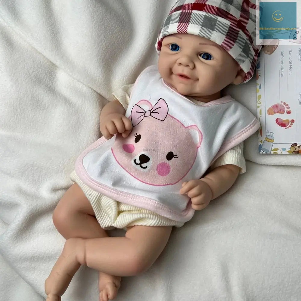17Inch Baby Girl Vivienne Washable Silicone Reborn Baby Soft Touch Feeling Handmade Doll for Children Gift for Dementia Patients lifelikesiliconereborns.com