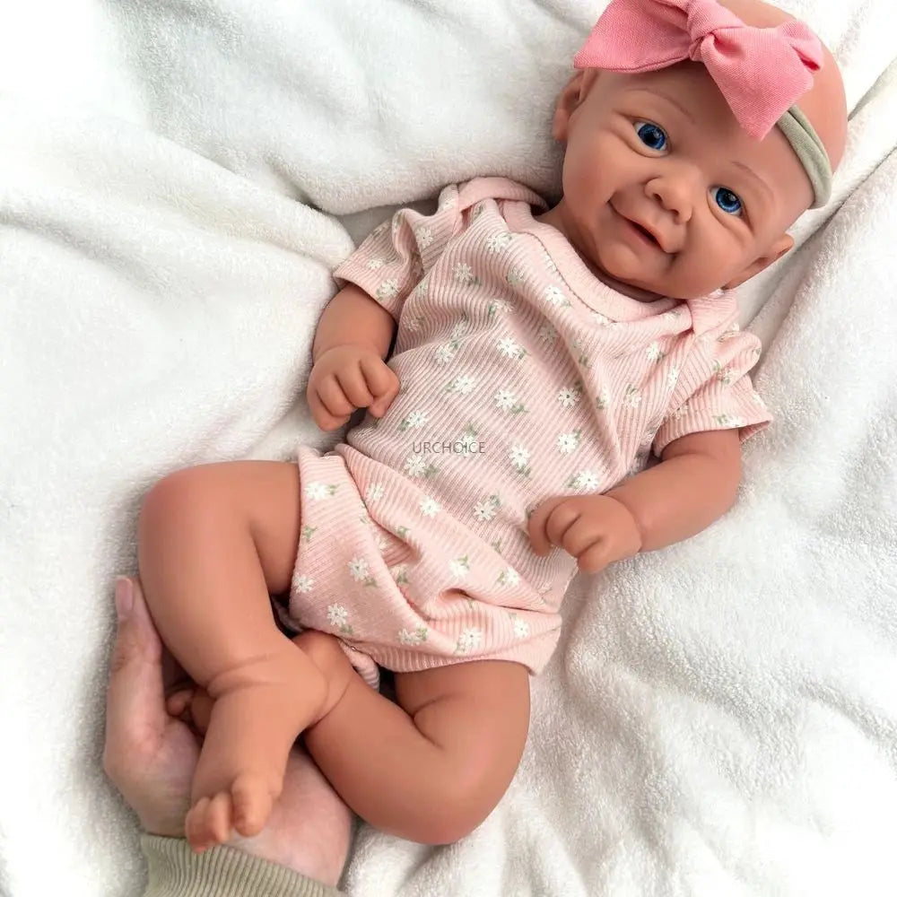 17Inch Baby Girl Vivienne Washable Silicone Reborn Baby Soft Touch Feeling Handmade Doll for Children Gift for Dementia Patients lifelikesiliconereborns.com