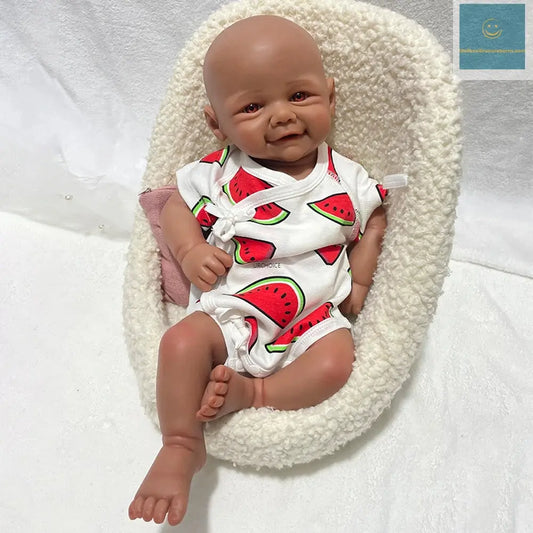 17Inch Black Skin Realistic Soft Silicone Reborn Baby Girl Vivienne Lifelike Details & Customizable Doll for Hobbyists Kids Toy lifelikesiliconereborns.com