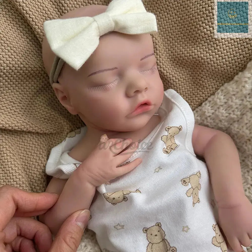 17Inch Handmade Realistic Details Silicone Reborn Baby Girl Washable Doll for Emotional Support Collection Kids Toy lifelikesiliconereborns.com