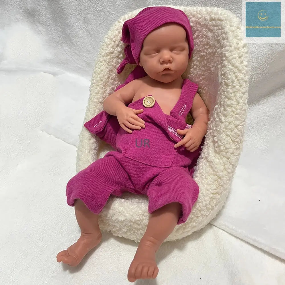 17Inch Handmade Realistic Details Silicone Reborn Baby Girl Washable Doll for Emotional Support Collection Kids Toy lifelikesiliconereborns.com