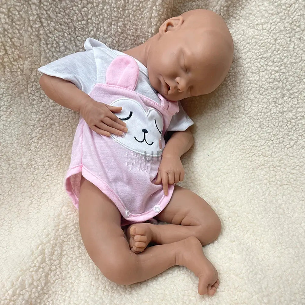 17Inch Handmade Realistic Details Silicone Reborn Baby Girl Washable Doll for Emotional Support Collection Kids Toy lifelikesiliconereborns.com