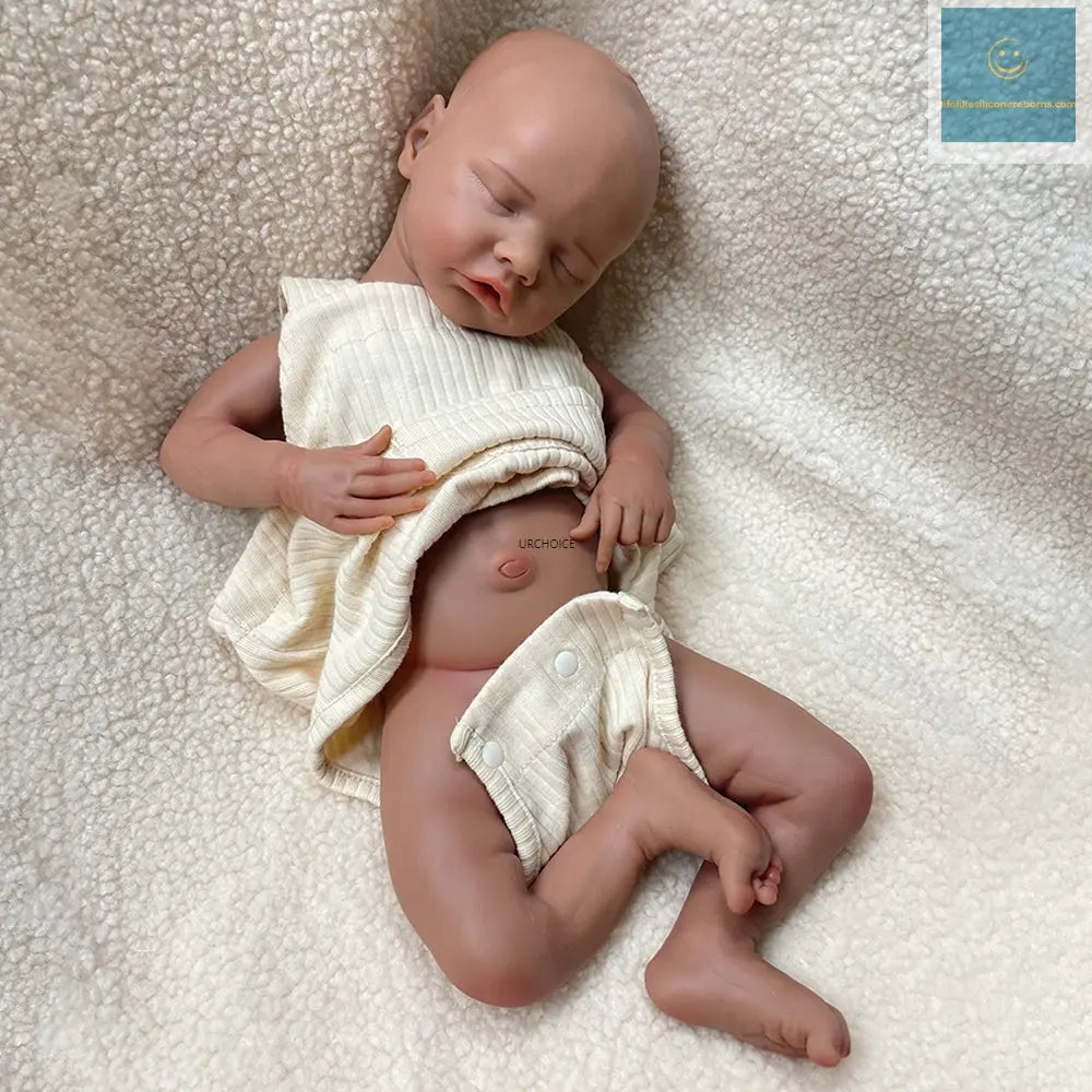 17Inch Handmade Realistic Details Silicone Reborn Baby Girl Washable Doll for Emotional Support Collection Kids Toy lifelikesiliconereborns.com