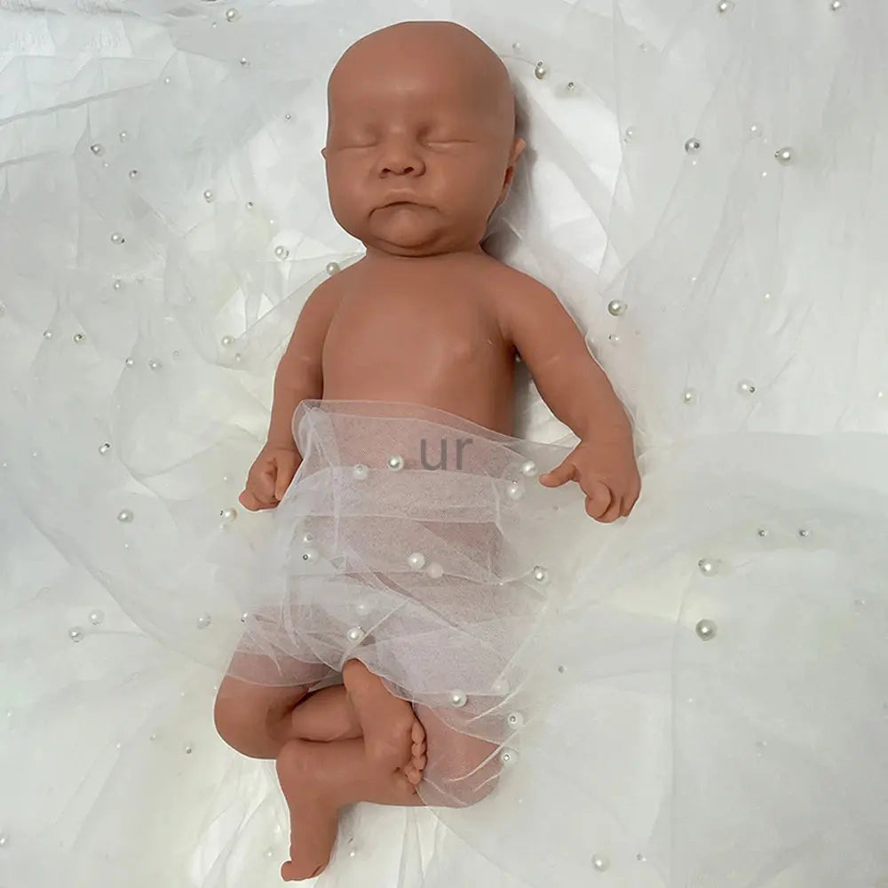 17Inch Realistic Details & Handmade Soft Baby Boy Weighted Silicone Reborn Doll for Coping with Loss Christmas Gift lifelikesiliconereborns.com