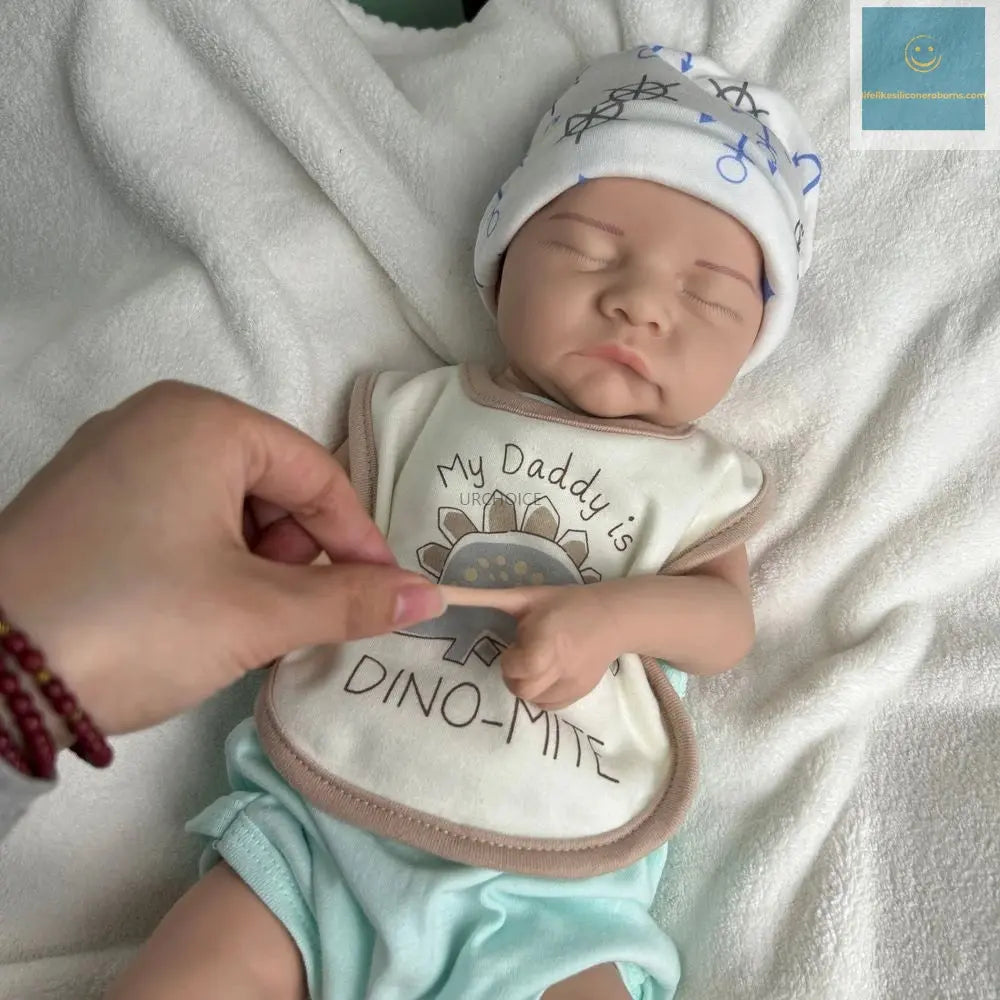 17Inch Realistic Details & Handmade Soft Baby Boy Weighted Silicone Reborn Doll for Coping with Loss Christmas Gift lifelikesiliconereborns.com