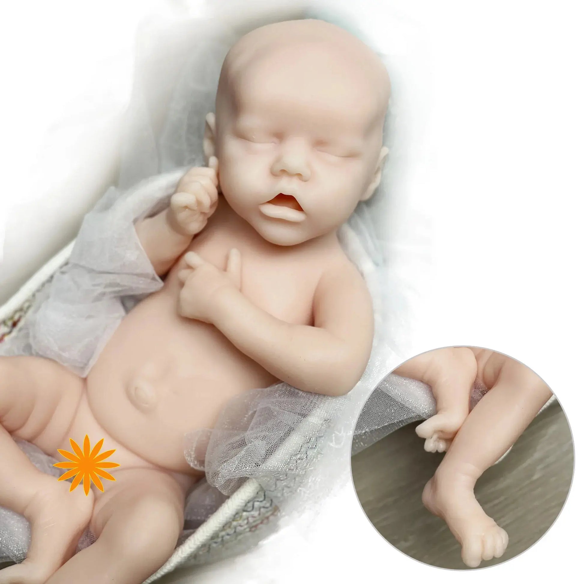17Inch Twins A Full Solid Silicone Bebe Reborn 3D Painted and Unpainted Lifelike Real Dolls Boneca Reborn Corpo De Silicone Doll lifelikesiliconereborns.com