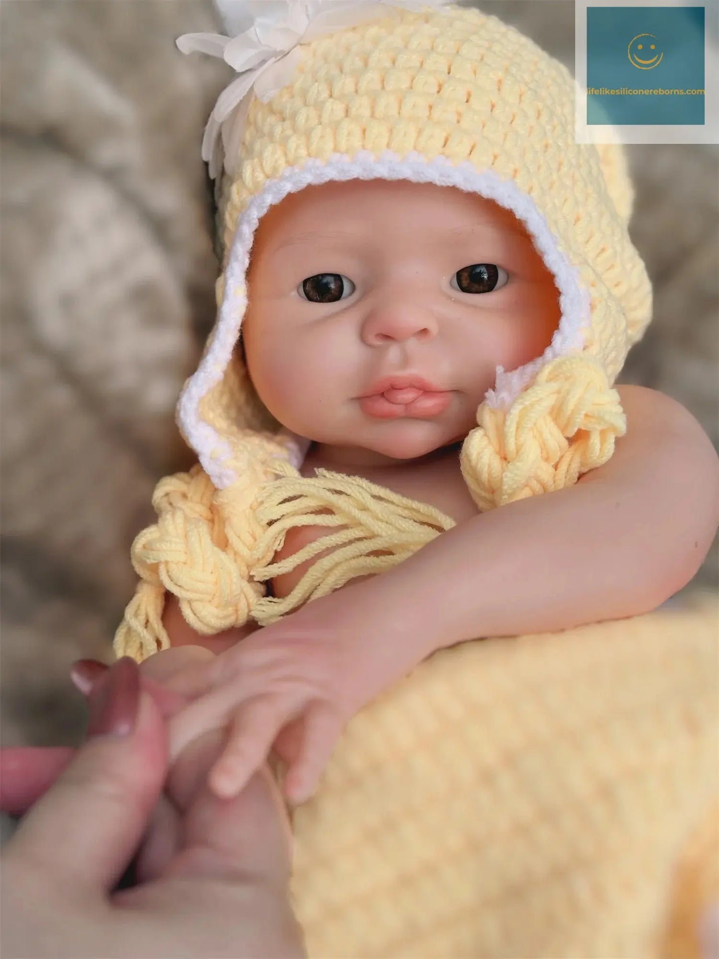 17Inch Washable Full Body Solid Silicone Bebe Reborn Girl With 3D Painted Skin Lifelike Real Corpo De Silicone Doll lifelikesiliconereborns.com