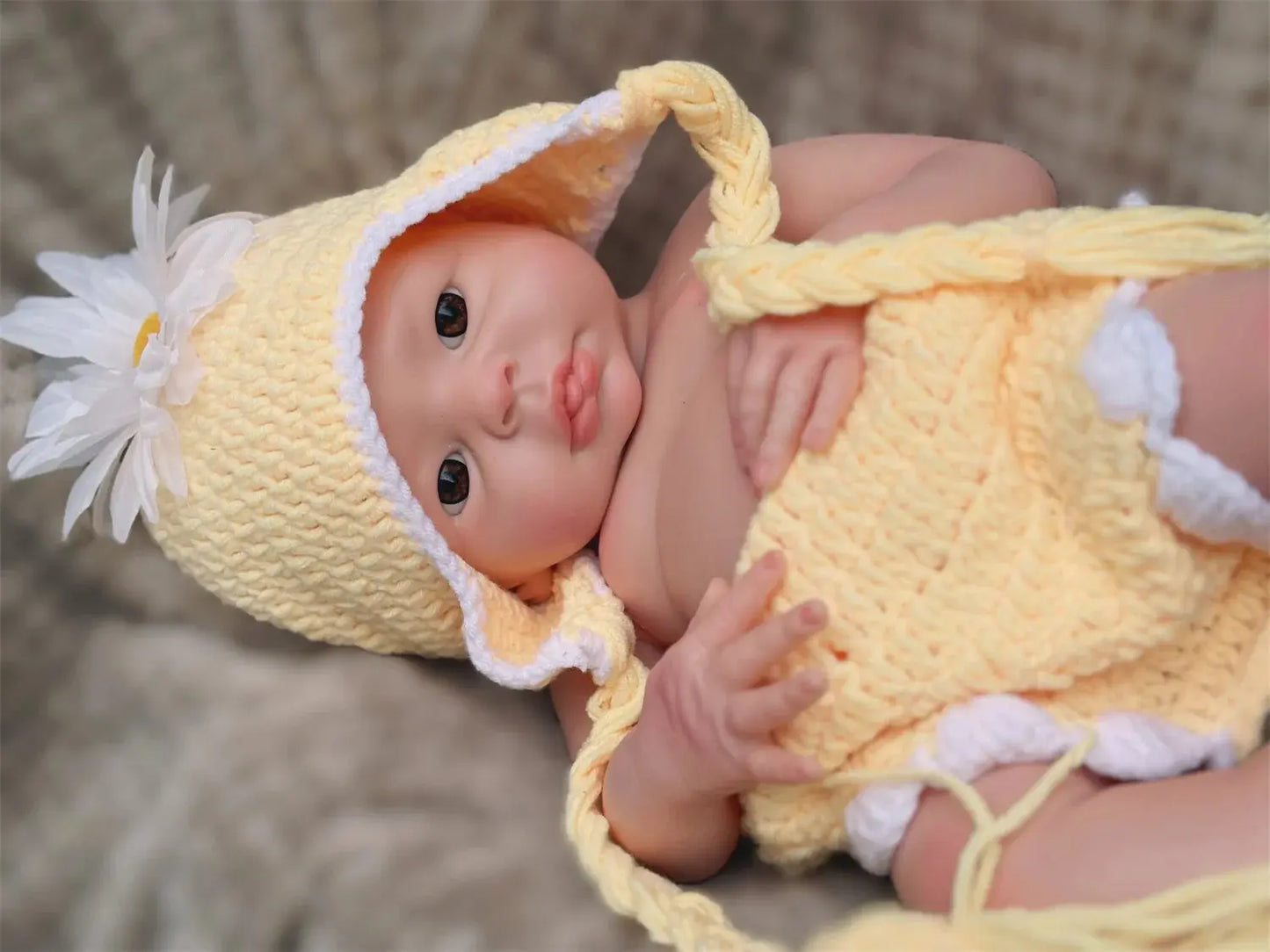17Inch Washable Full Body Solid Silicone Bebe Reborn Girl With 3D Painted Skin Lifelike Real Corpo De Silicone Doll lifelikesiliconereborns.com