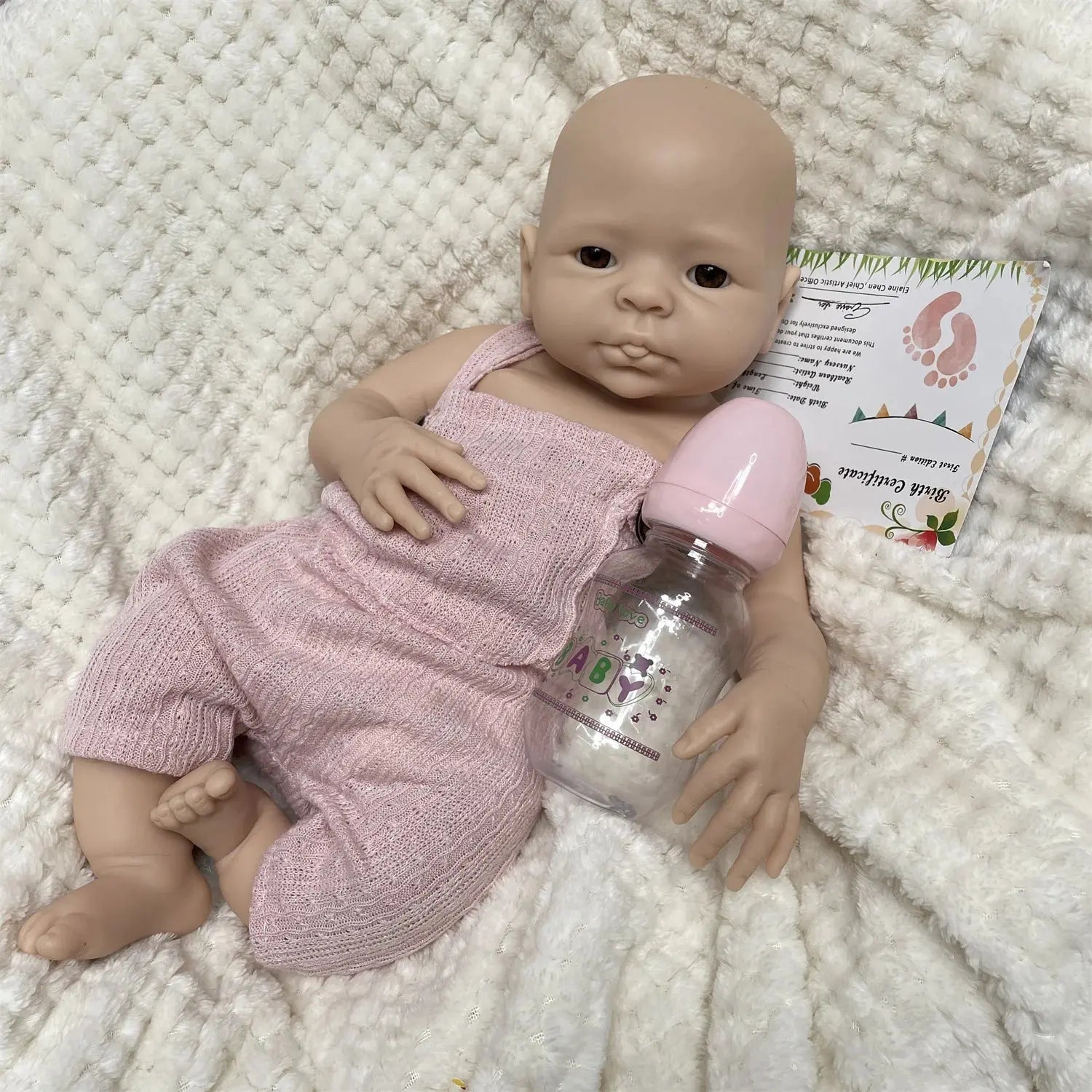 17Inch Washable Full Body Solid Silicone Bebe Reborn Girl With 3D Painted Skin Lifelike Real Corpo De Silicone Doll lifelikesiliconereborns.com