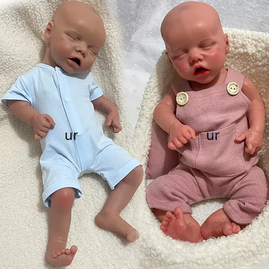 18 Inch 100% Full Soft Silicone Reborn Baby Lifelike Real Baby Size And Weight Newborn Girl Doll Twin B For Kids Xmas Gift lifelikesiliconereborns.com