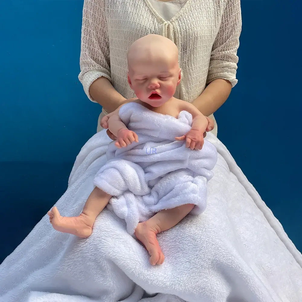18 Inch 100% Full Soft Silicone Reborn Baby Lifelike Real Baby Size And Weight Newborn Girl Doll Twin B For Kids Xmas Gift lifelikesiliconereborns.com