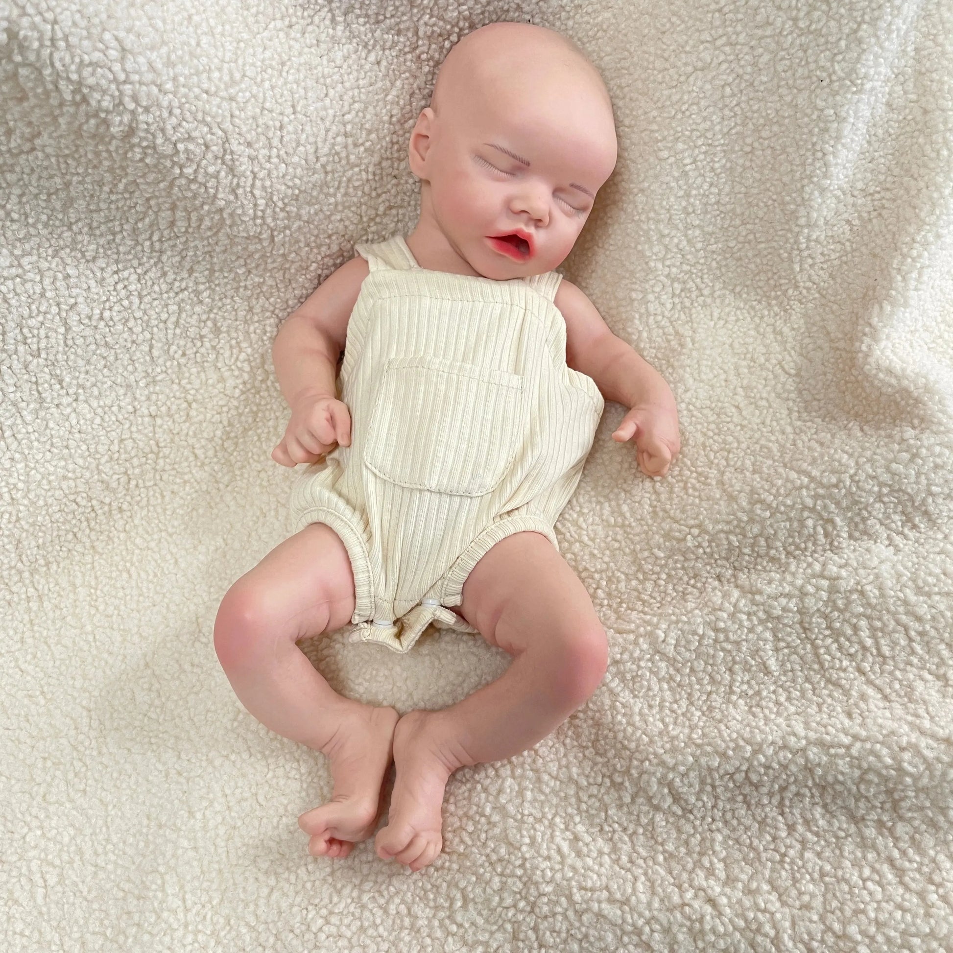 18-Inch Artificial Silicone Reborn Baby Doll – Newborn Girl with Pacifier, Perfect Birthday or Christmas Gift for Kids lifelikesiliconereborns.com