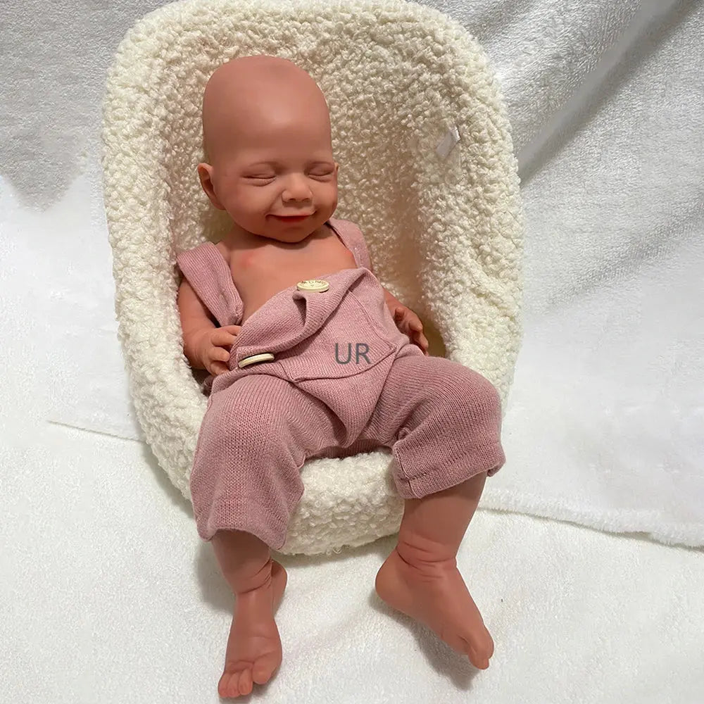 18 Inch Full Platinum Silicone Reborn Baby Girl Realistic Flexible Washable Newborn Dolls For Children Halloween Gifts lifelikesiliconereborns.com