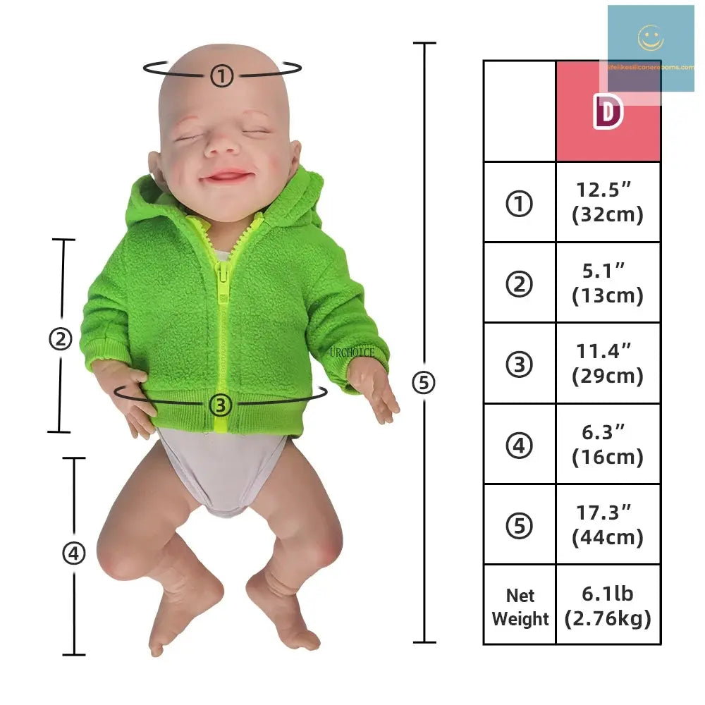 18 Inch Full Platinum Silicone Reborn Baby Girl Realistic Flexible Washable Newborn Dolls For Children Halloween Gifts lifelikesiliconereborns.com
