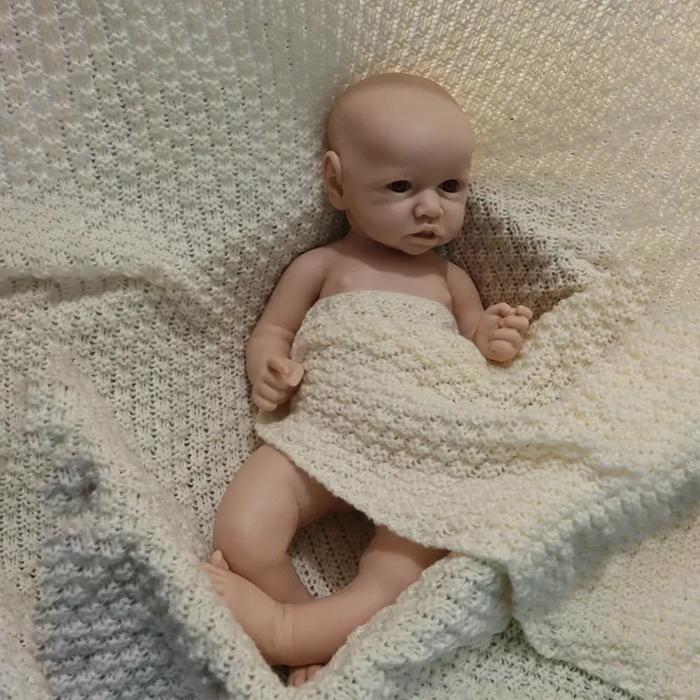 18 Inch Unpainted Cute African Skin Newborn Baby Cuddly Full Platinum Silicone Body Bebe Black Girl Reborn Doll Handmade 3D lifelikesiliconereborns.com