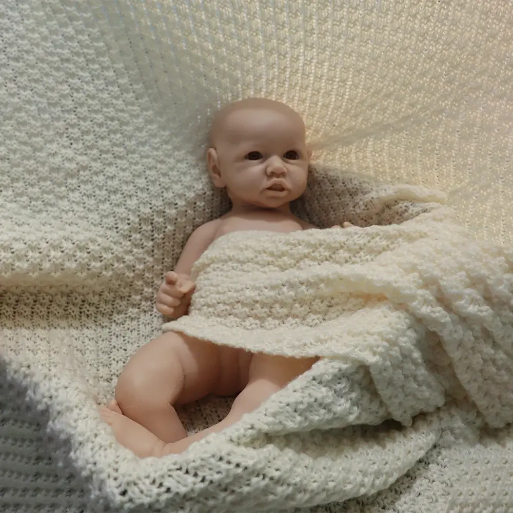 18 Inch Unpainted Cute African Skin Newborn Baby Cuddly Full Platinum Silicone Body Bebe Black Girl Reborn Doll Handmade 3D lifelikesiliconereborns.com