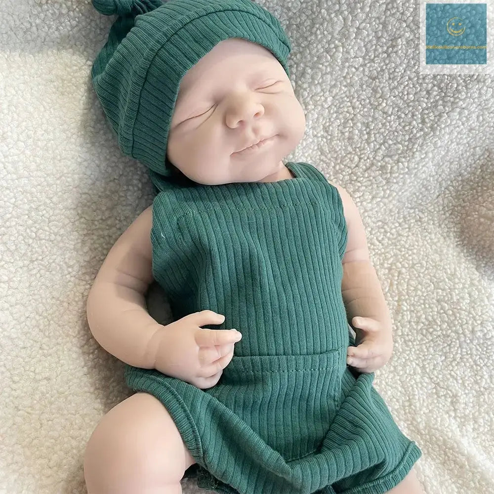 18.5" Painted Visible Veins Whole Body Silicone Reborn Baby Boy 7.3lb Lifelike Newborn Doll Anti-Stress Collection lifelikesiliconereborns.com