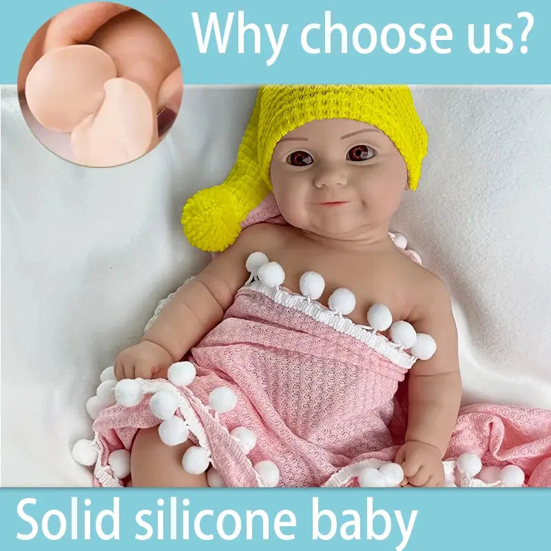 18Inch Already Finished Reborn Baby Doll Felicia Adorable Girl Lifelike Doll 3D Skin Tone Veins Doll Gift With Doll Accessories lifelikesiliconereborns.com