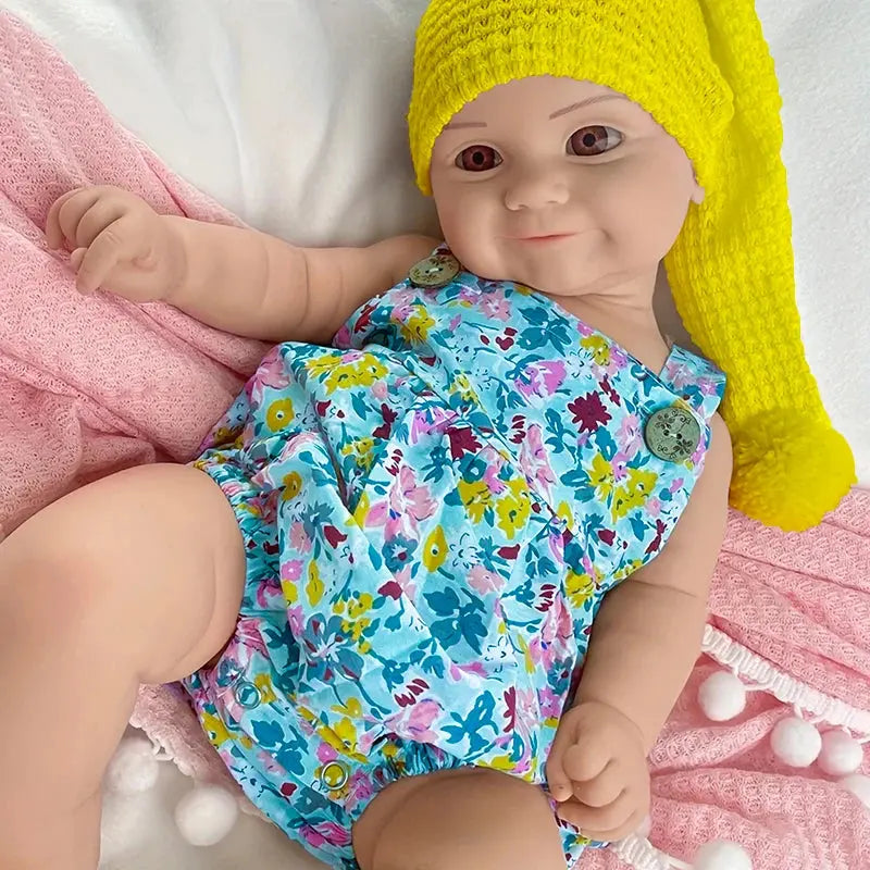 18Inch Already Finished Reborn Baby Doll Felicia Adorable Girl Lifelike Doll 3D Skin Tone Veins Doll Gift With Doll Accessories lifelikesiliconereborns.com