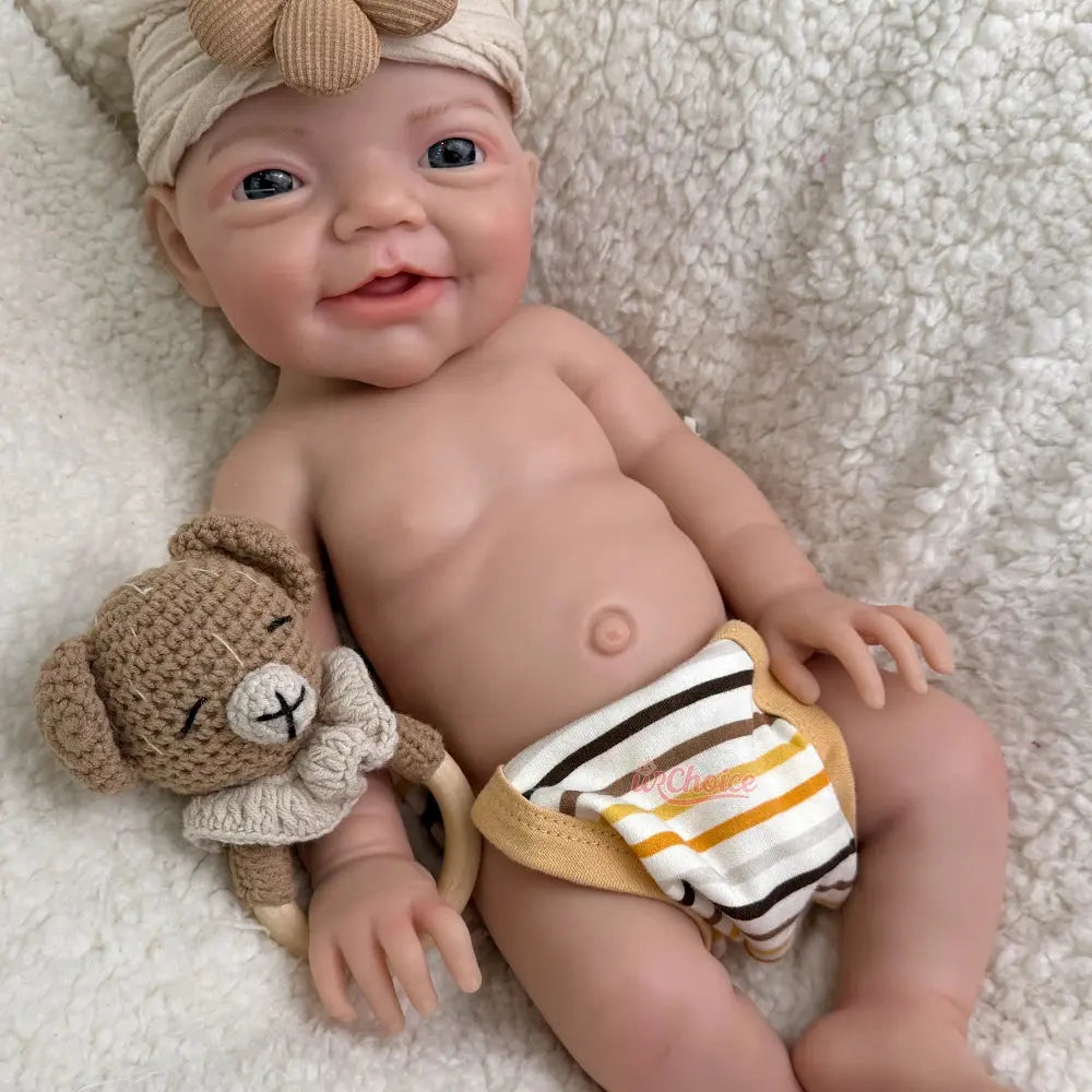 18Inch Baby Girl Full Soft Solid Silicone Reborn Doll Lifelike Painted Weighted Doll Handmade Washable Bebe for Dementia Gift lifelikesiliconereborns.com