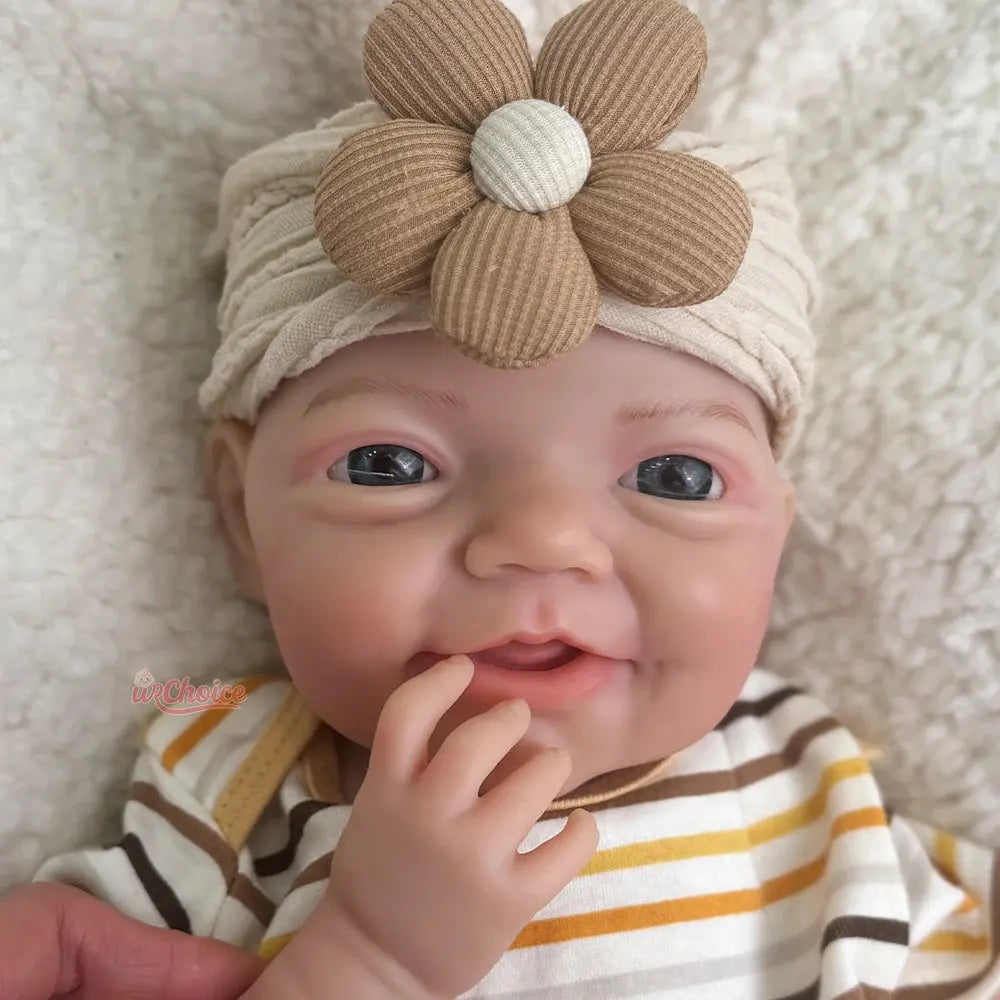 18Inch Baby Girl Full Soft Solid Silicone Reborn Doll Lifelike Painted Weighted Doll Handmade Washable Bebe for Dementia Gift lifelikesiliconereborns.com