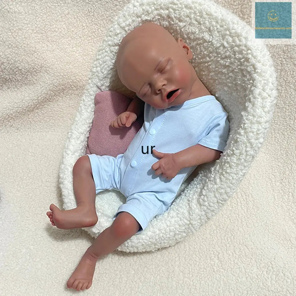 18Inch Dark Skin Realistic Features & Soft Material Doll Lifelike Silicone Reborn Baby Girl for Doll Enthusiasts Collection Toy lifelikesiliconereborns.com