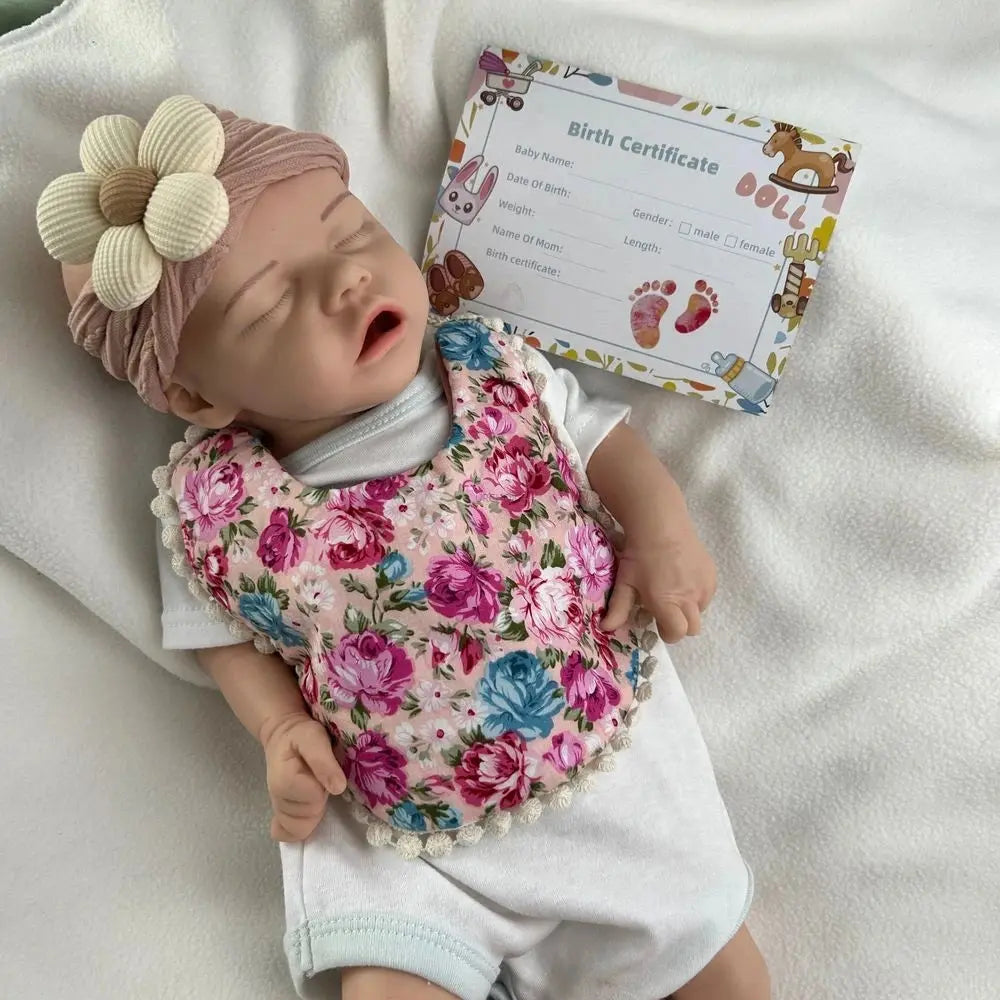18Inch Dark Skin Realistic Features & Soft Material Doll Lifelike Silicone Reborn Baby Girl for Doll Enthusiasts Collection Toy lifelikesiliconereborns.com