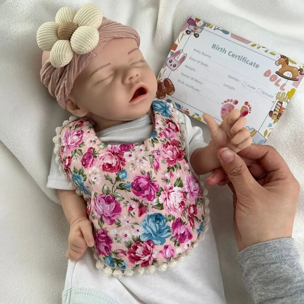 18Inch Dark Skin Realistic Features & Soft Material Doll Lifelike Silicone Reborn Baby Girl for Doll Enthusiasts Collection Toy lifelikesiliconereborns.com