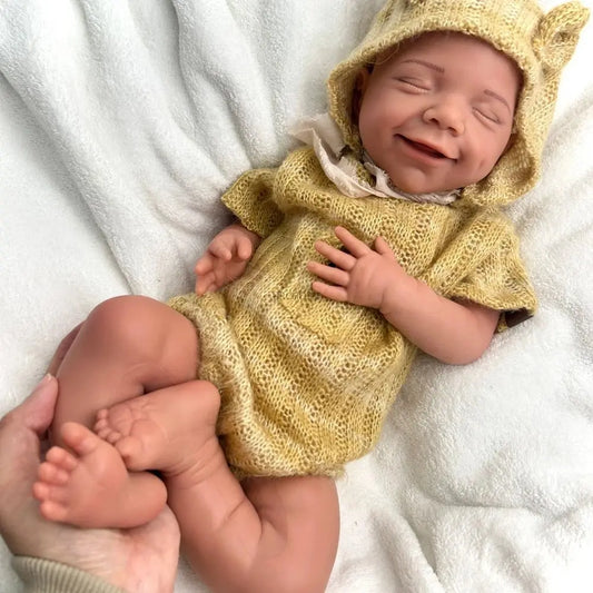 18Inch Lifelike Details Poseable Limbs Soft Silicone Reborn Baby Girl April Washable Doll for Teaching Parents-To-Be lifelikesiliconereborns.com