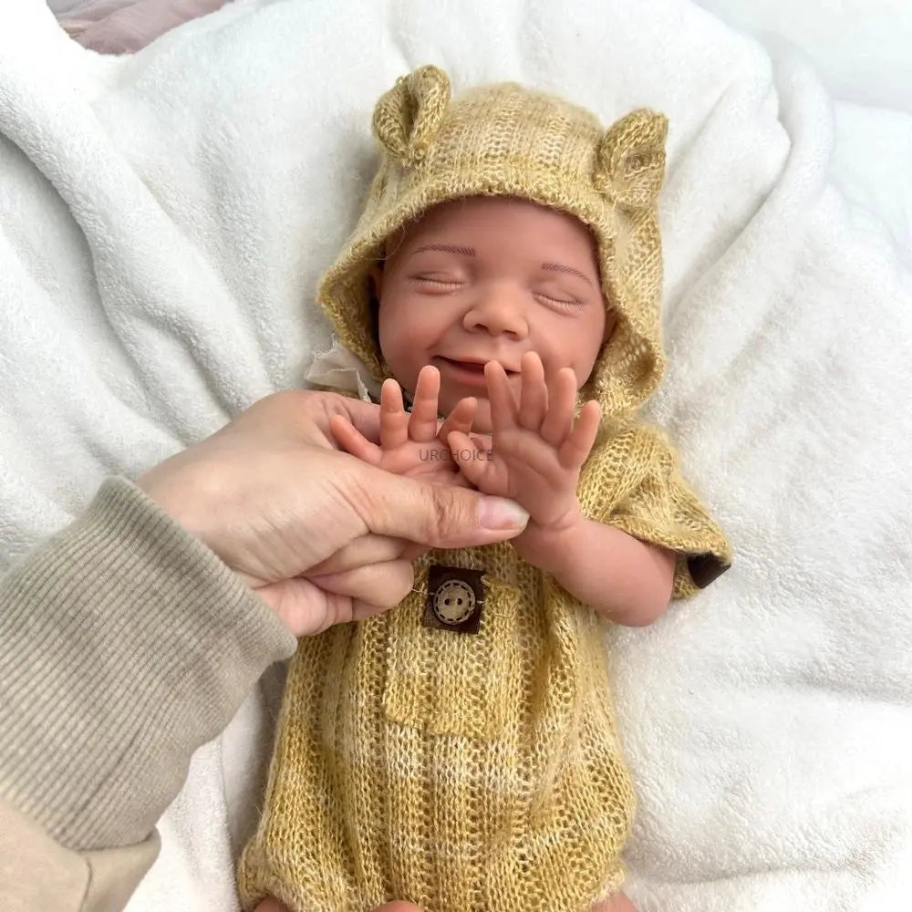 18Inch Lifelike Details Poseable Limbs Soft Silicone Reborn Baby Girl April Washable Doll for Teaching Parents-To-Be lifelikesiliconereborns.com