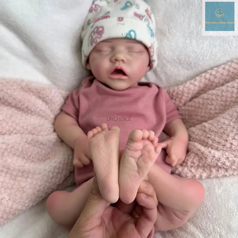 18Inch Lifelike Skin Detail Features Floppy Silicone Reborn Doll Weighted Washable Newborn Baby Girl for Education Collection lifelikesiliconereborns.com